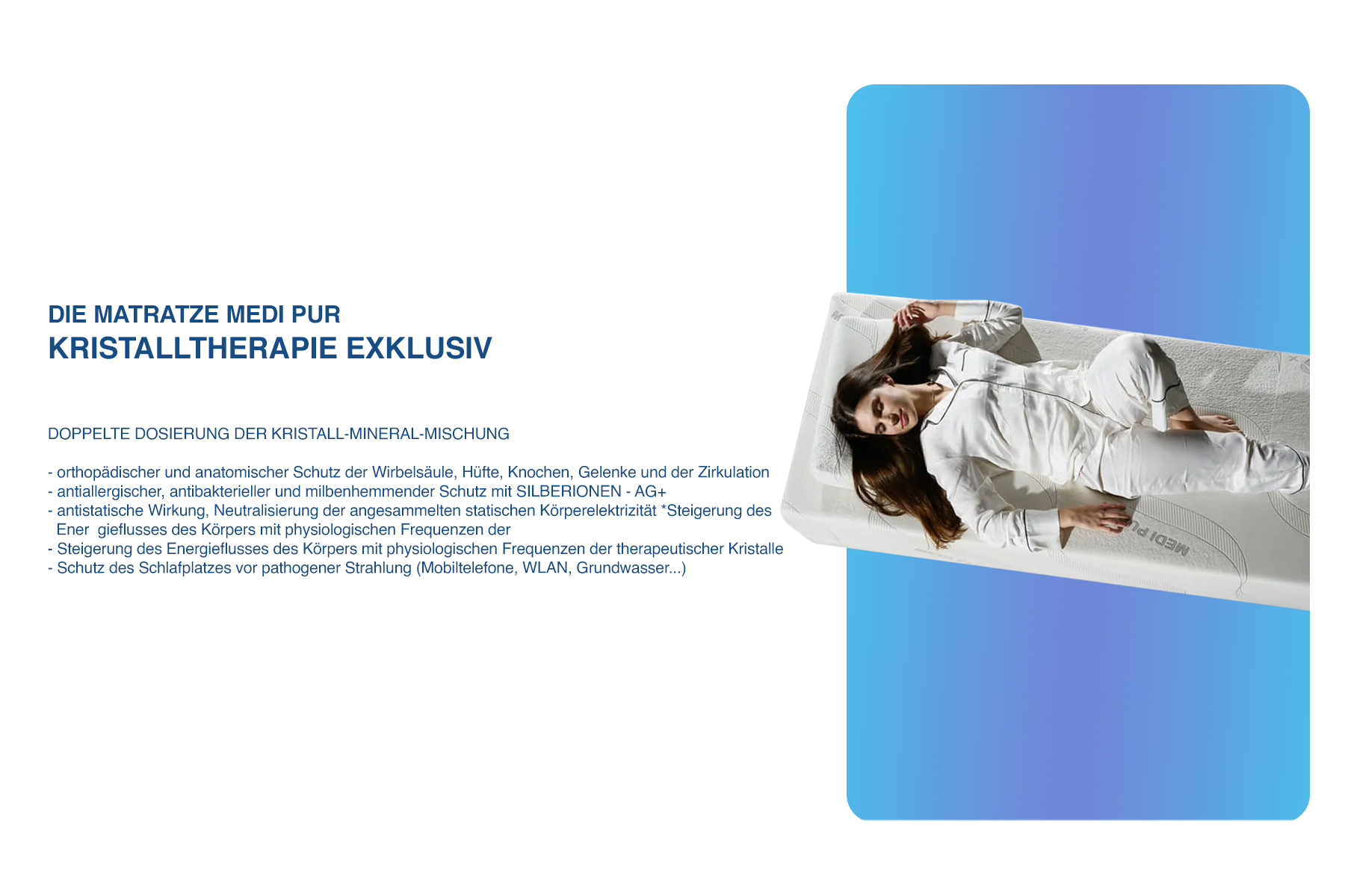 MATRATZE MEDI PUR – KRISTALLTHERAPIE EXKLUSIV – Bild 20
