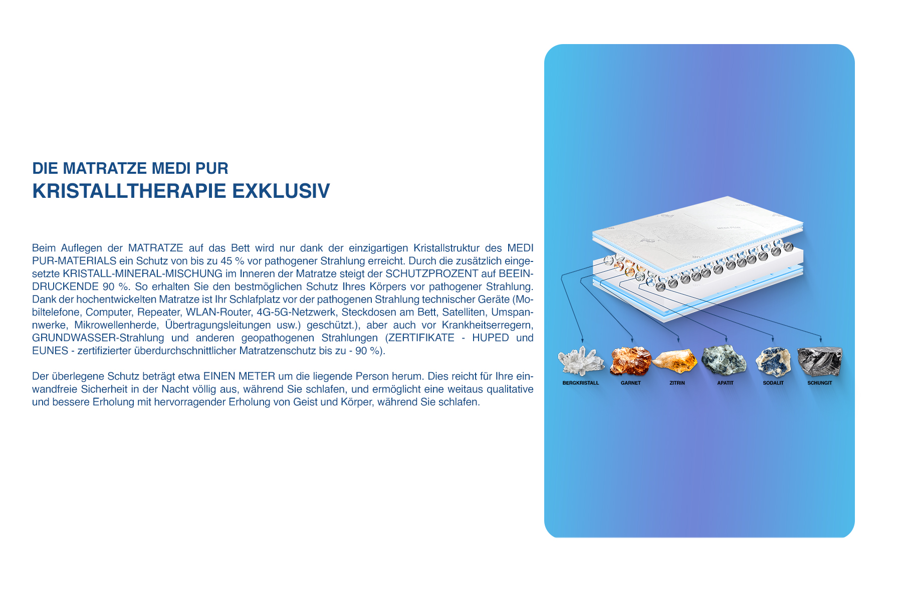 MATRATZE MEDI PUR – KRISTALLTHERAPIE EXKLUSIV – Bild 13