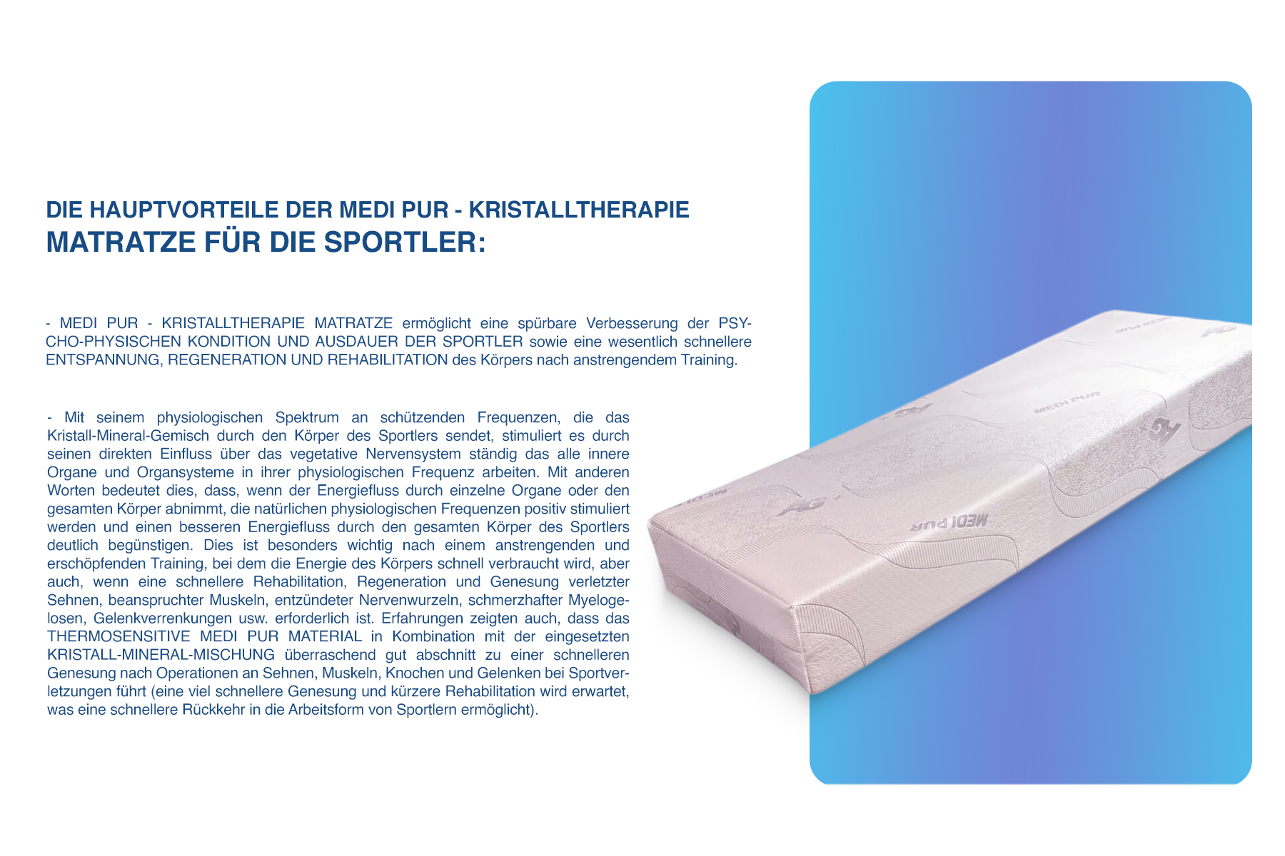 MATRATZE MEDI PUR – KRISTALLTHERAPIE EXKLUSIV – Bild 16