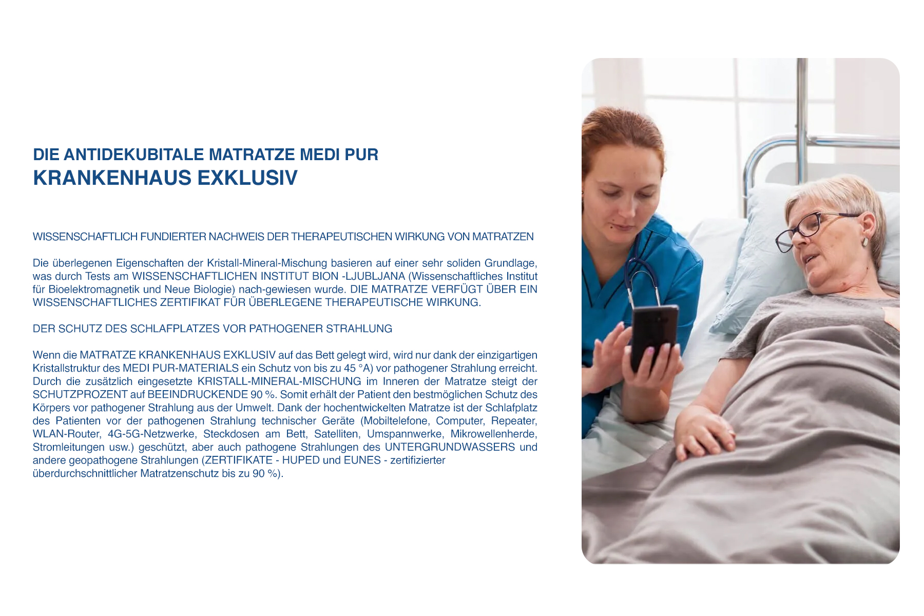 ANTI-DEKUBITAL-MATRATZE MEDI PUR – KRANKENHAUS KRISTALLTHERAPIE EXKLUSIV – Bild 2
